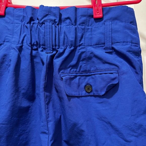 BANANA REPUBLIC Royal Blue Wide Legged High Tapered Waist and Cuffed Bottom Sz 4 - Picture 5 of 11